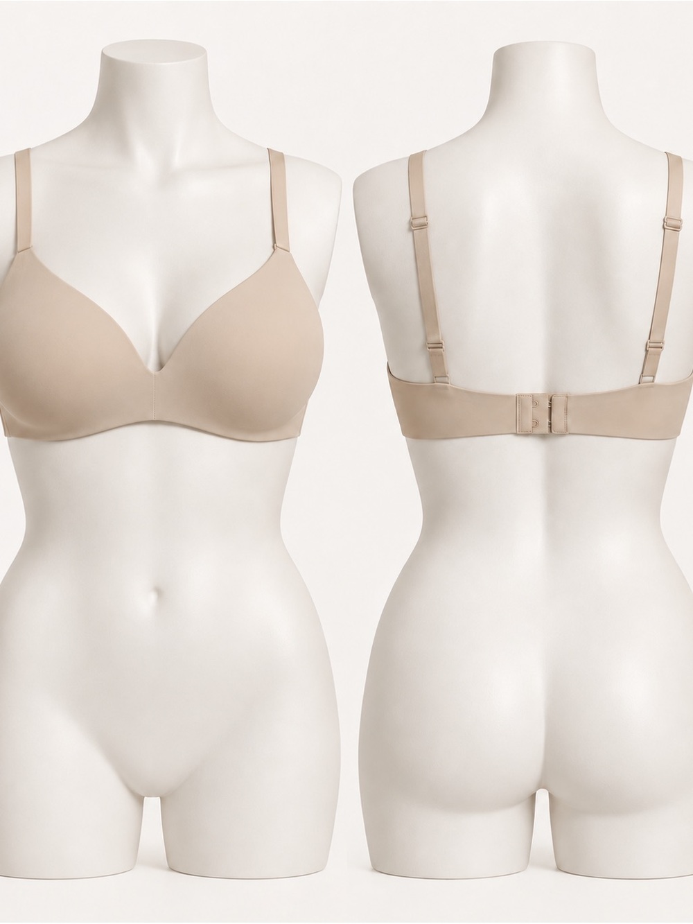 SKIMS Wireless Form Push-Up Plunge Bra 36D Beige NWT
. #1